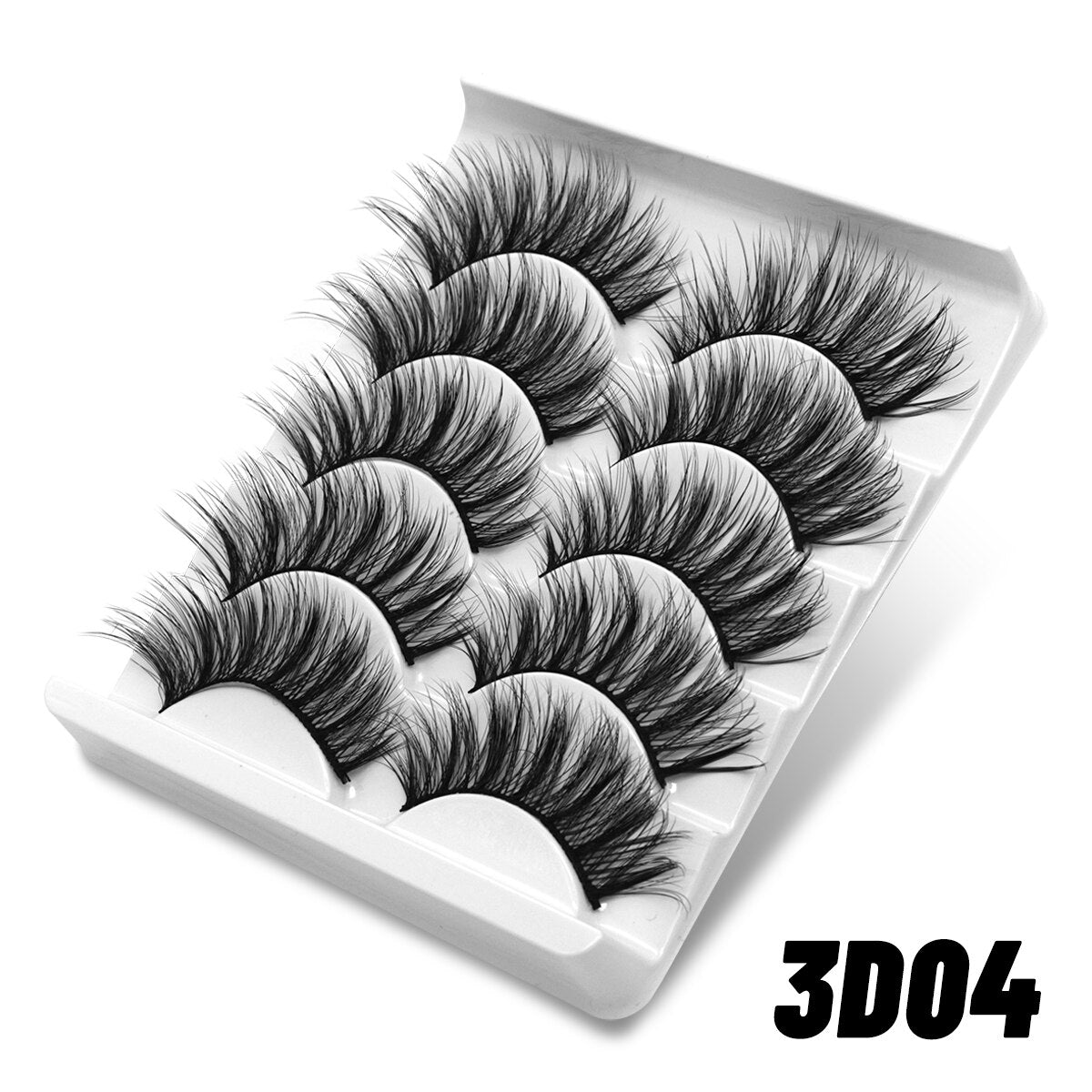 5/10 Pairs 3D Mink Lashes Natural Eyelash Soft Full Thick Wispy Eyelash Mink Lashes extension short eyelashes