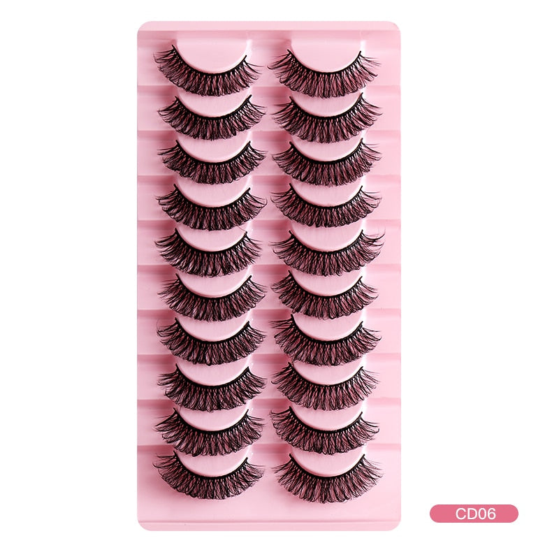 2/10Pairs 3D Mink Lashes russian strip lash Dramatic False Eyelashes Faux Cils Fake Eyelash Extension maquiagem