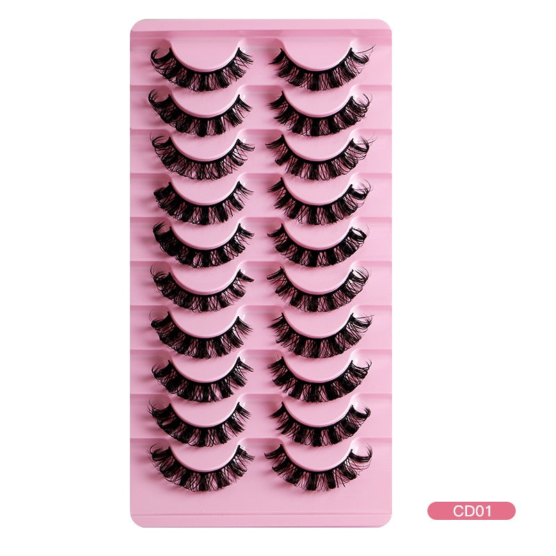 2/10Pairs 3D Mink Lashes russian strip lash Dramatic False Eyelashes Faux Cils Fake Eyelash Extension maquiagem