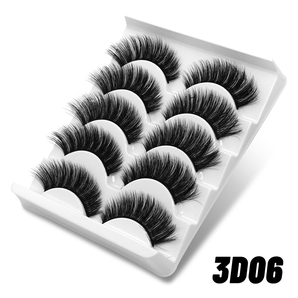 5/10 Pairs 3D Mink Lashes Natural Eyelash Soft Full Thick Wispy Eyelash Mink Lashes extension short eyelashes