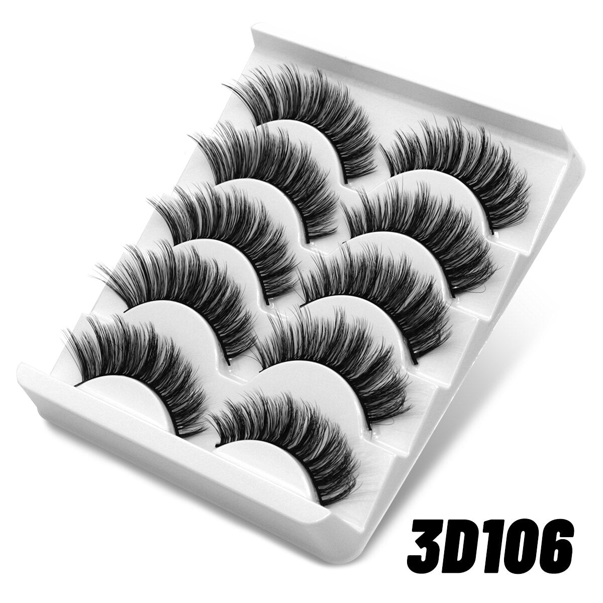 5/10 Pairs 3D Mink Lashes Natural Eyelash Soft Full Thick Wispy Eyelash Mink Lashes extension short eyelashes