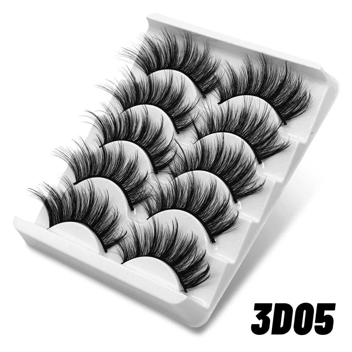 5/10 Pairs 3D Mink Lashes Natural Eyelash Soft Full Thick Wispy Eyelash Mink Lashes extension short eyelashes