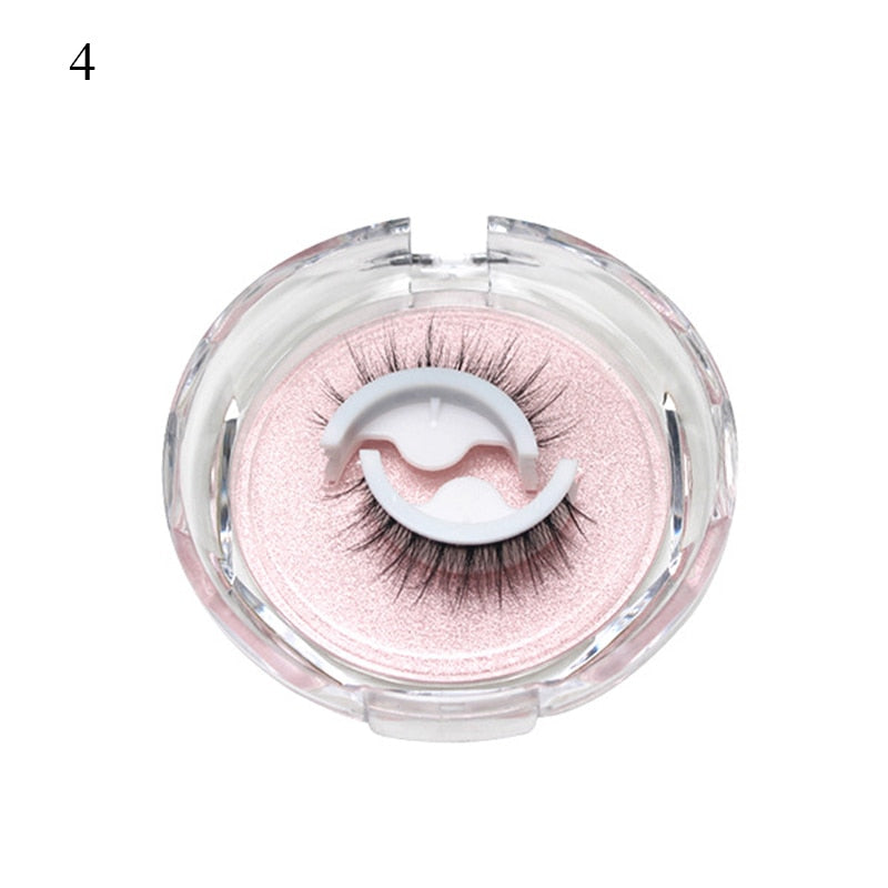 Reusable Self-Adhesive False Eyelashes Natural Multiple reversible glue-free pairs of false eyelashes