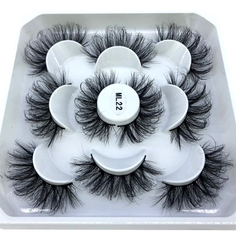 2/4/6pairs natural false eyelashes fake lashes long 3D mink extension