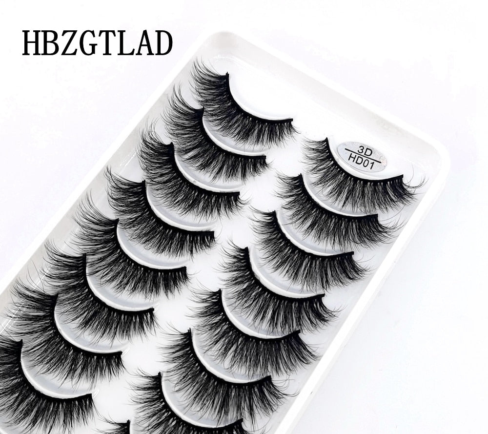 2/5/10 Pairs Natural False Eyelashes Fake Lashes Long Makeup 3d Mink Lashes Extension Eyelash Mink Eyelashes