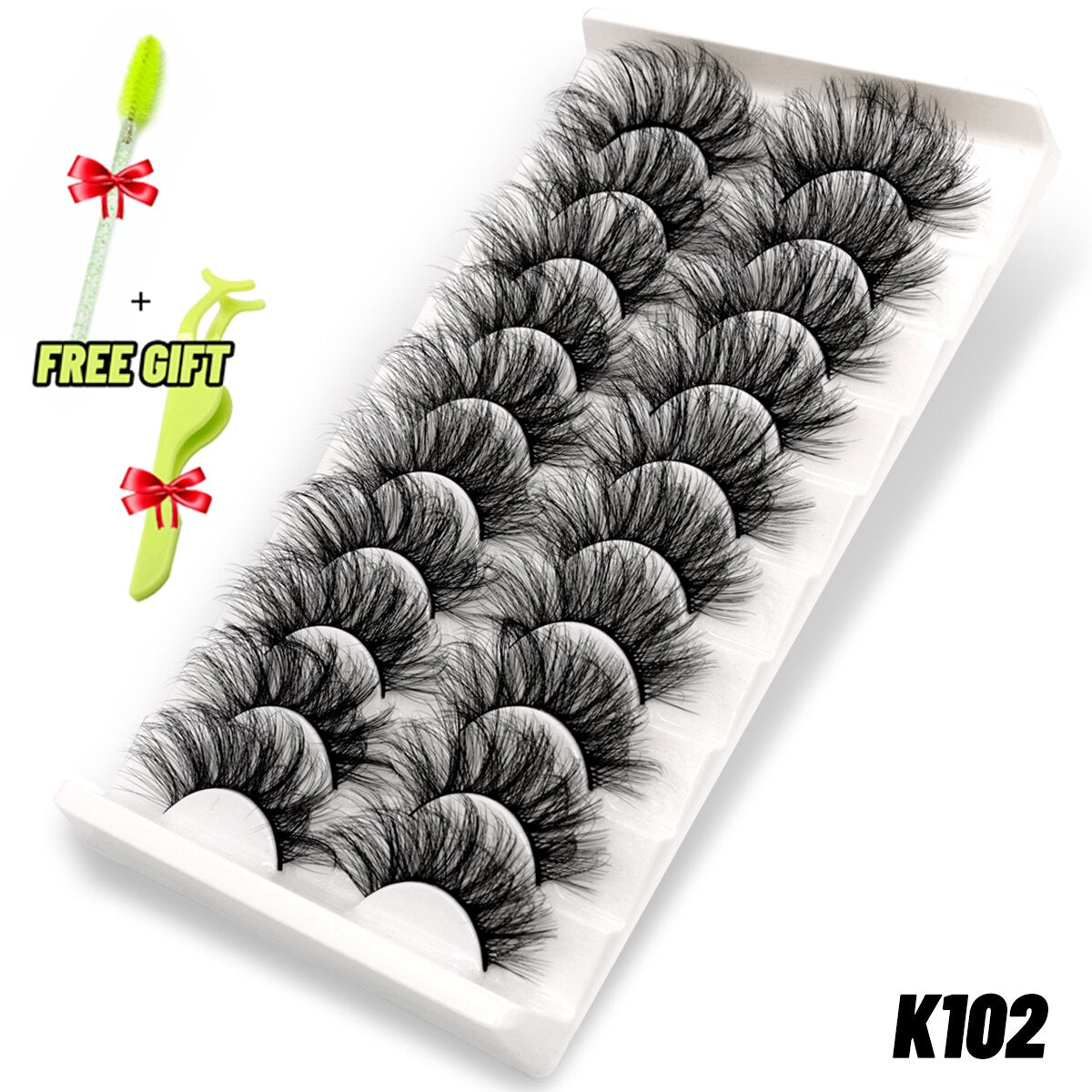 5/10 Pairs 3D Faux Mink Lashes Fluffy Soft Wispy Natural long False Eyelashes Curly lashes