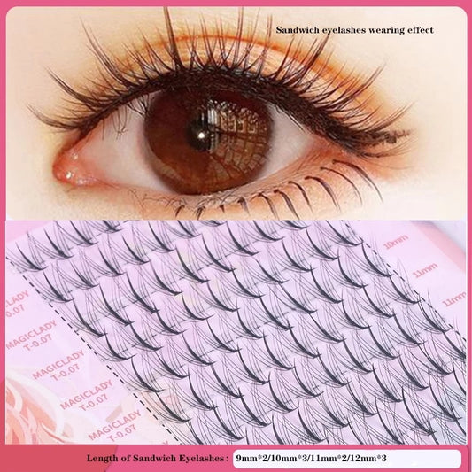 Eyelashes Eyelashes Clustered Natural Fluffy Eyelashes 10D Mink False Eyelashes Extension