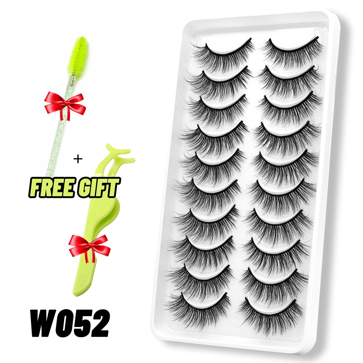 5/10 Pairs 3D Faux Mink Lashes Fluffy Soft Wispy Natural long False Eyelashes Curly lashes