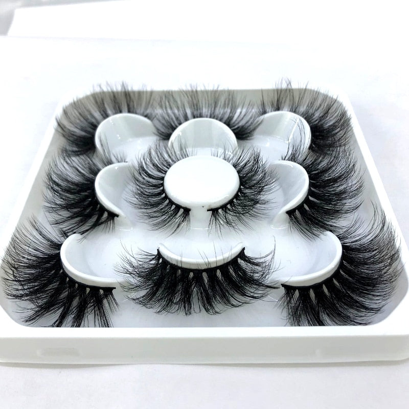 2/4/6pairs natural false eyelashes fake lashes long 3D mink extension