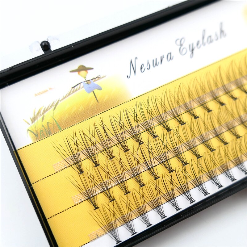 60 cluster/box Individual eyelashes Cluster eyelash extension tool 3D lashes natural false eyelashes