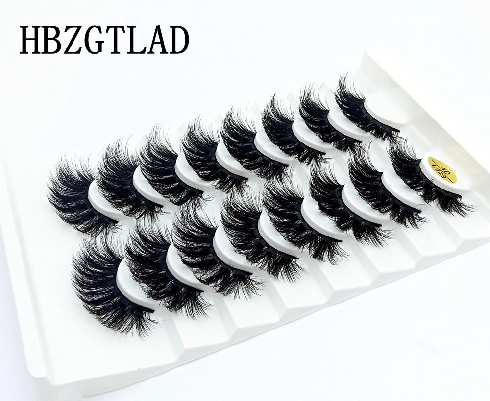 5-8 Pairs 25mm 3d Mink Lashes Bulk Faux Dramatic Volume Lashes Wispy Natural Mink Lashes Pack Long False Eyelashes