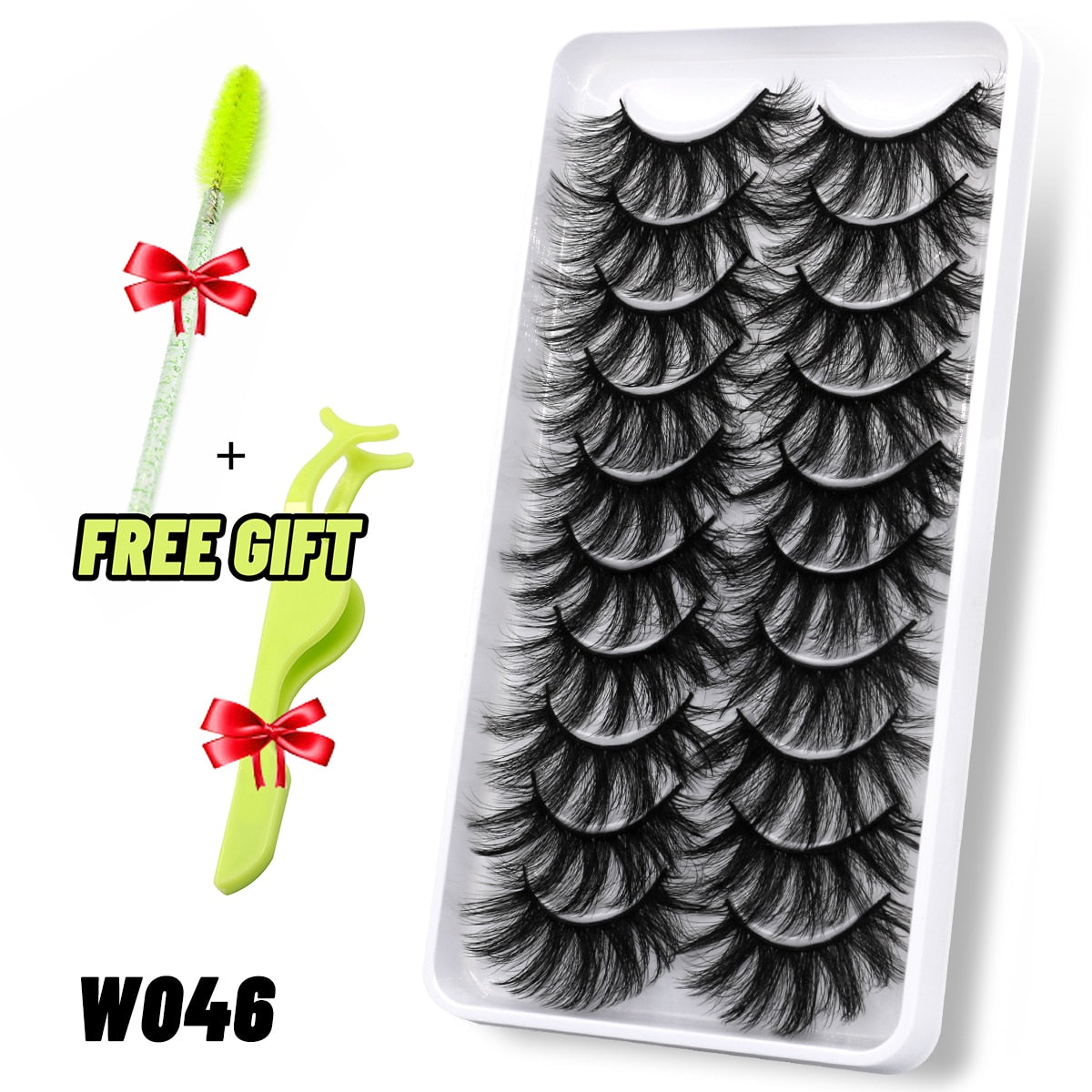 5/10 Pairs 3D Faux Mink Lashes Fluffy Soft Wispy Natural long False Eyelashes Curly lashes