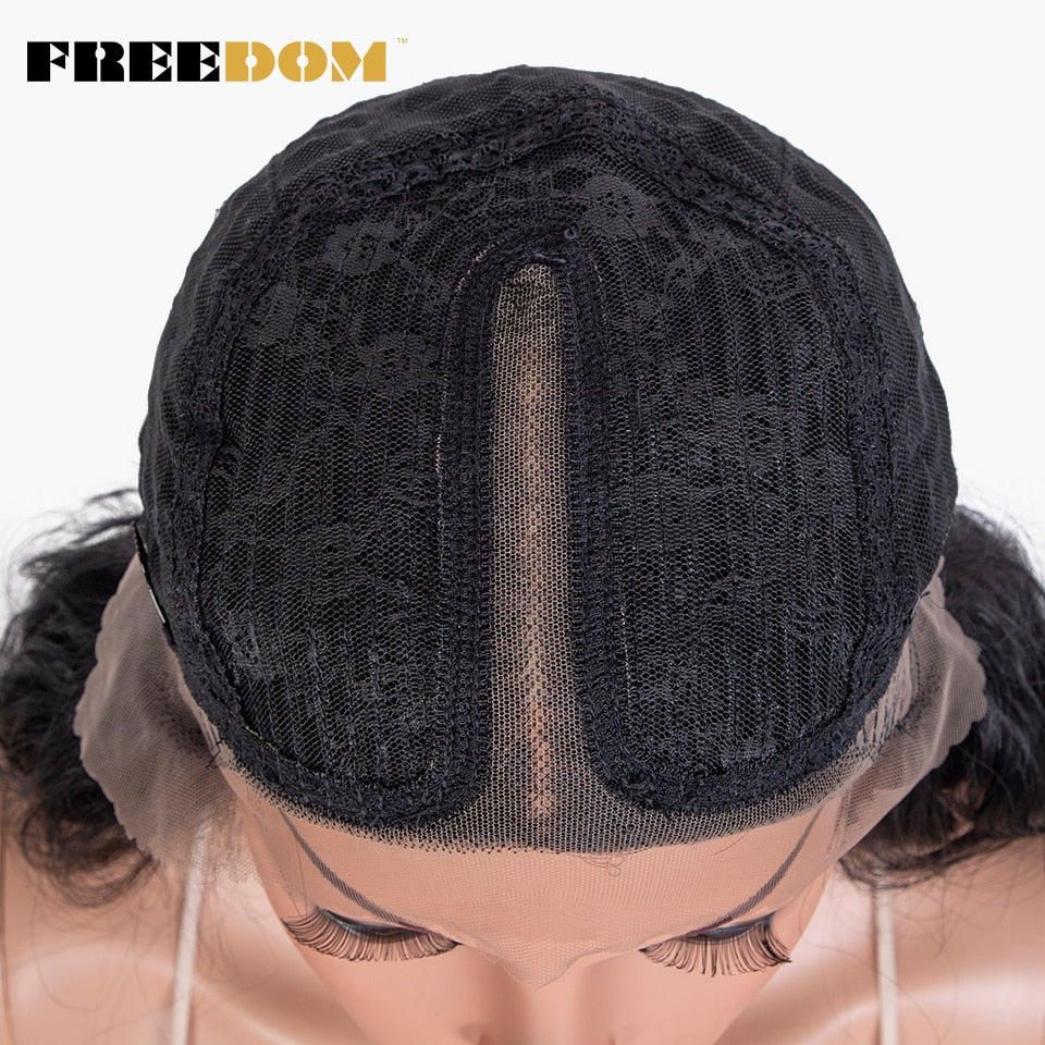 Synthetic Lace Front Wigs For Women 36 inch Super Long Body Wavy Lace Wig Brown Ombre Pink Cosplay Wigs Heat Resistant