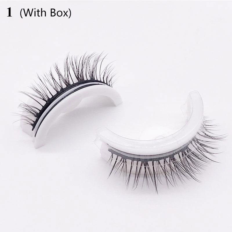Reusable Self-Adhesive False Eyelashes Natural Multiple reversible glue-free pairs of false eyelashes