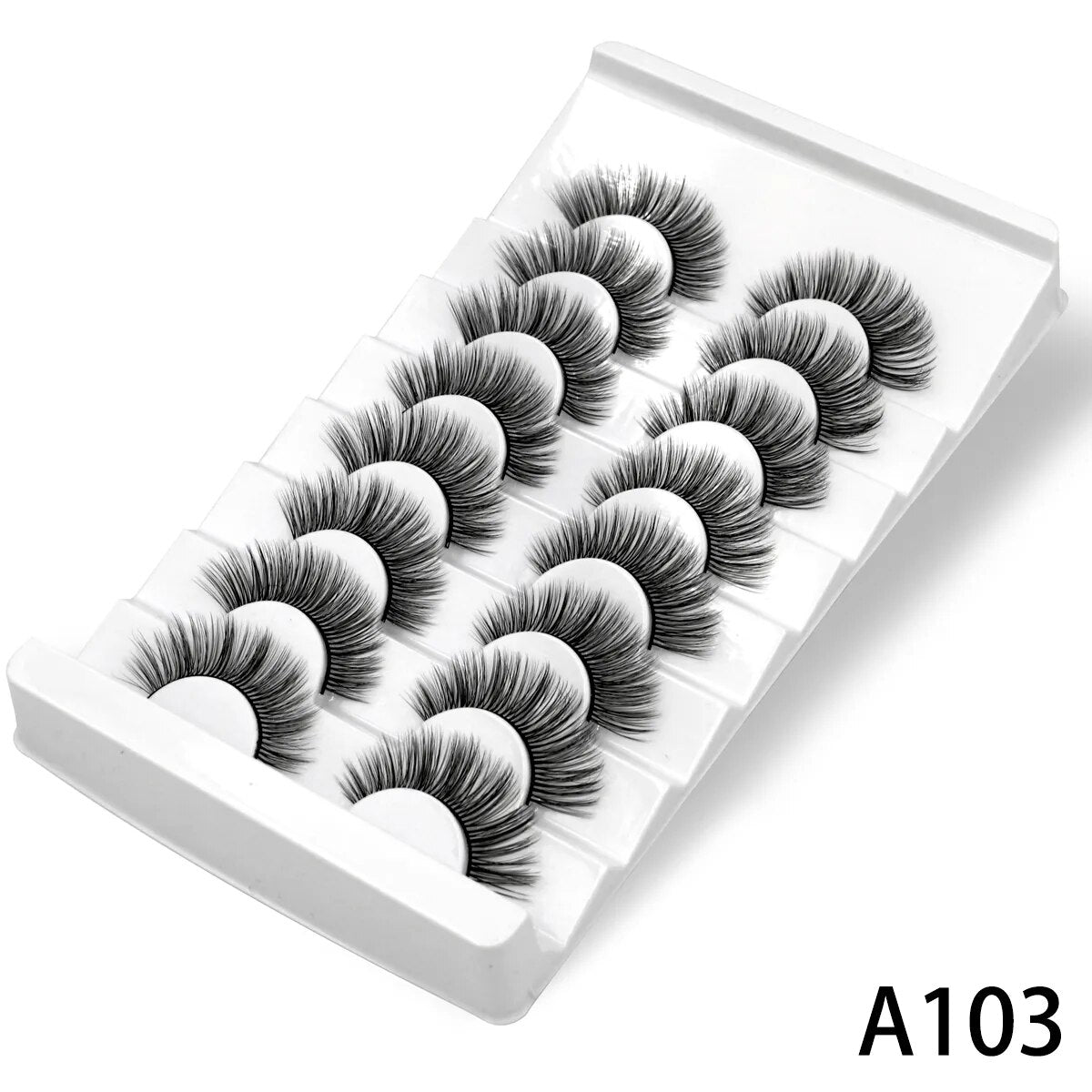 3D Mink Lashes 2/5/8 Pairs Natural False Eyelashes Fluffy Soft Wispy Volume Dramatic Long Cross Eyelash Extension
