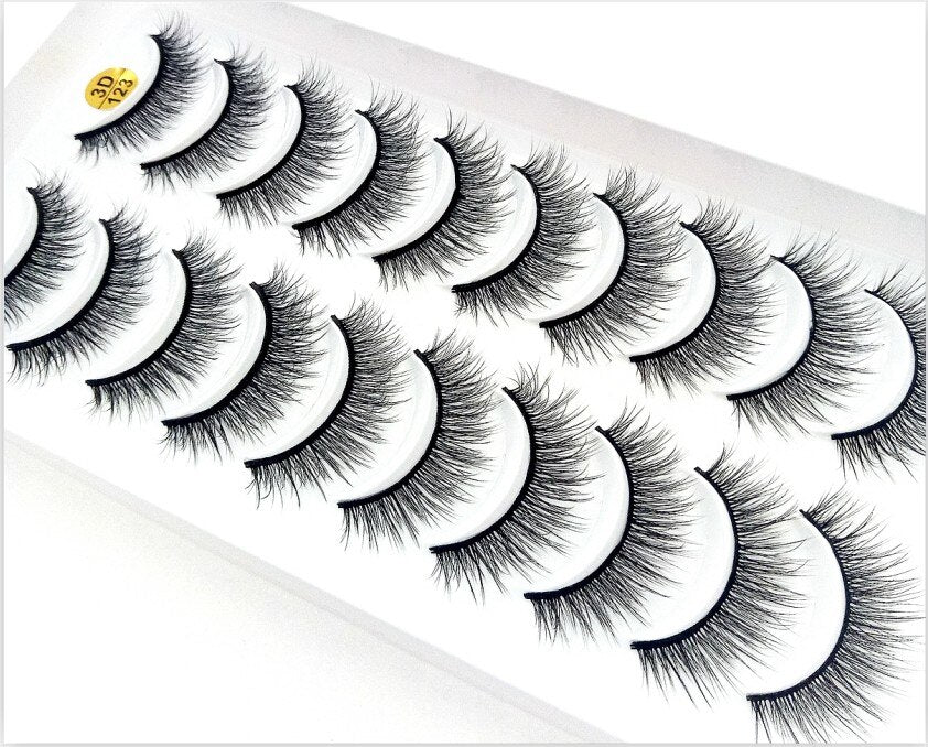 2/5/10 Pairs Natural False Eyelashes Fake Lashes Long Makeup 3d Mink Lashes Extension Eyelash Mink Eyelashes