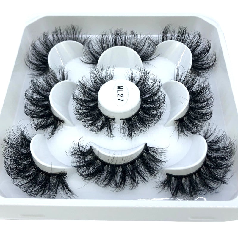 2/4/6pairs natural false eyelashes fake lashes long 3D mink extension