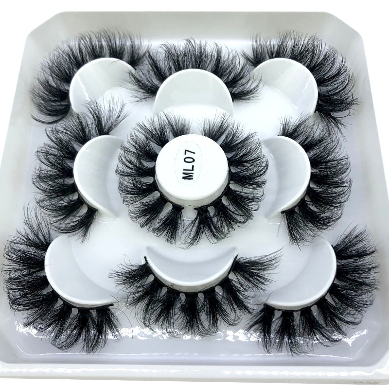 2/4/6pairs natural false eyelashes fake lashes long 3D mink extension