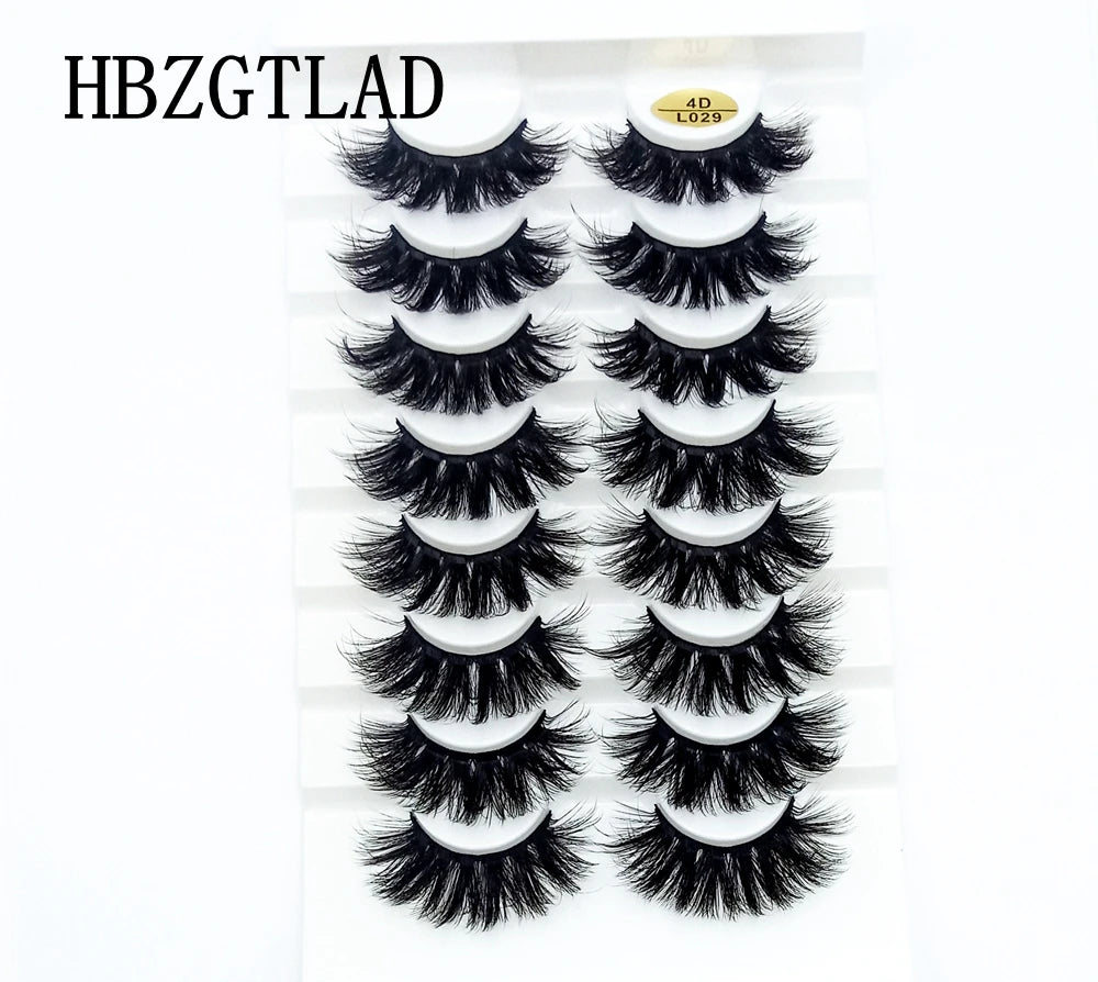 5-8 Pairs 25mm 3d Mink Lashes Bulk Faux Dramatic Volume Lashes Wispy Natural Mink Lashes Pack Long False Eyelashes