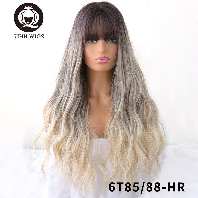 WIGS Pink Brown Lolita Wig Long Two Colors Realistic Cosplay Wigs With Bangs For Women Wavy Wigs Synthetic Hair