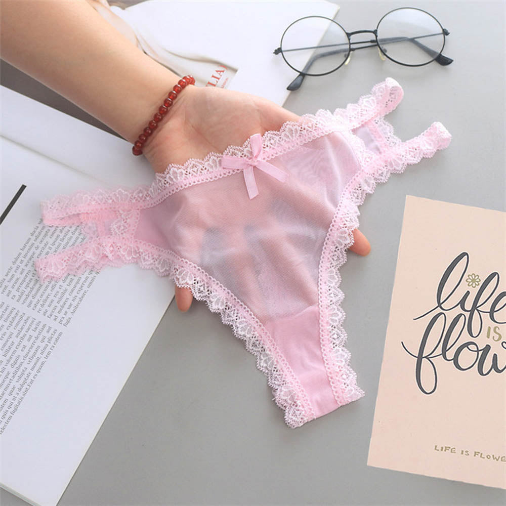 Thin Panties Sexy Hollow Out Women's Lace Seamless Underwear Low Waist Lingerie G-String Breathable Comfort Lady Briefs