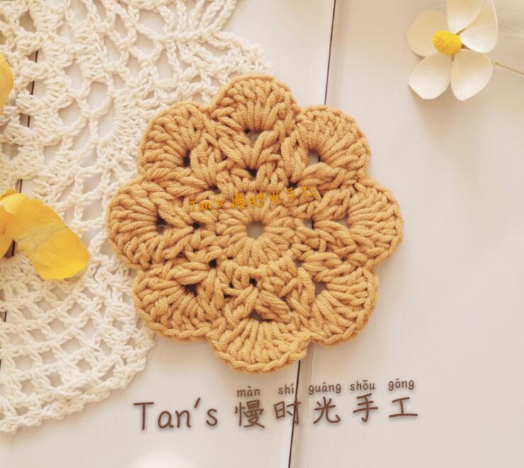 DIY  Crochet Granny Square Cup Coaster Placemat Pad Tea Mug Coffee Mat Kitchen Table Decor Wedding Gift