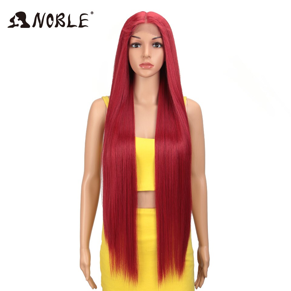 Noble Cosplay Wigs Long Straight Synthetic Lace Wig 38 Inch Pink Ombre Blonde Wig Synthetic Lace Wig