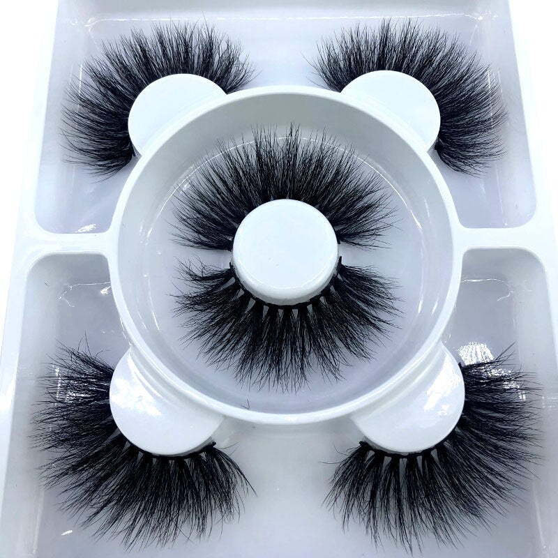 3 pairs natural false eyelashes fake lashes long 3d mink lashes eyelash extension
