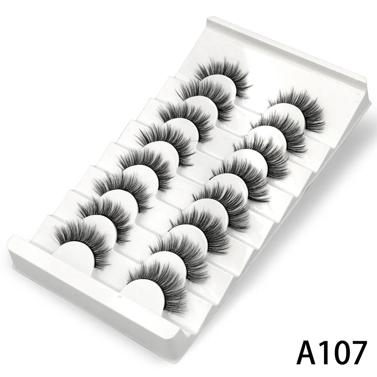 3D Mink Lashes 2/5/8 Pairs Natural False Eyelashes Fluffy Soft Wispy Volume Dramatic Long Cross Eyelash Extension