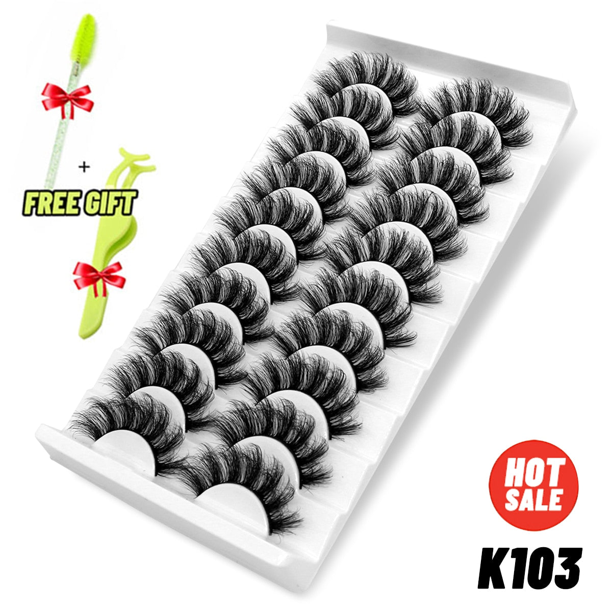 5/10 Pairs 3D Faux Mink Lashes Fluffy Soft Wispy Natural long False Eyelashes Curly lashes