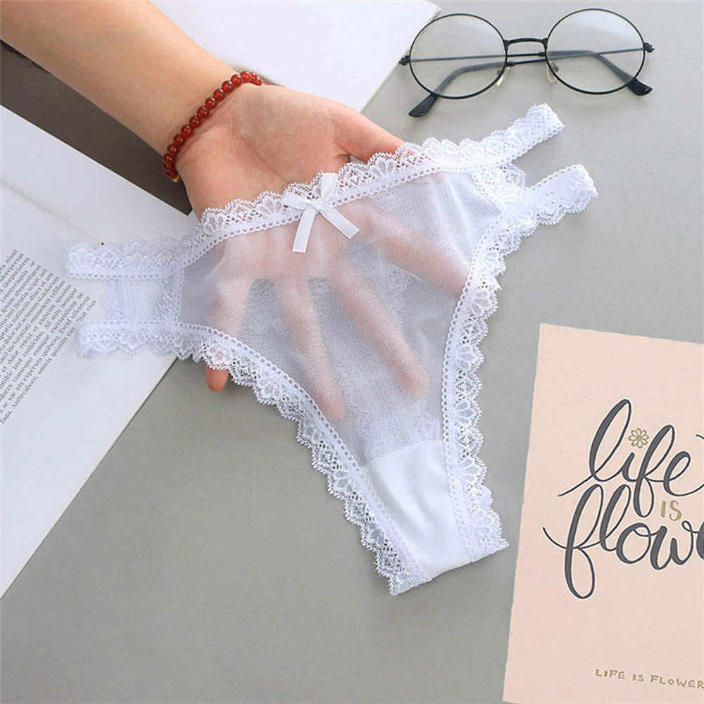 Thin Panties Sexy Hollow Out Women's Lace Seamless Underwear Low Waist Lingerie G-String Breathable Comfort Lady Briefs