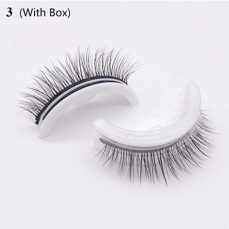 Reusable Self-Adhesive False Eyelashes Natural Multiple reversible glue-free pairs of false eyelashes