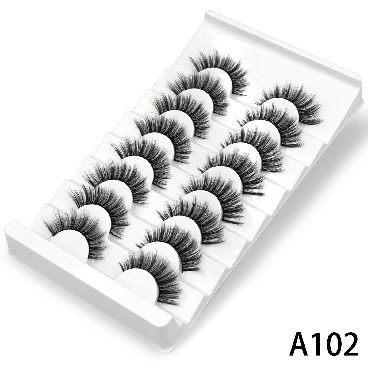 3D Mink Lashes 2/5/8 Pairs Natural False Eyelashes Fluffy Soft Wispy Volume Dramatic Long Cross Eyelash Extension