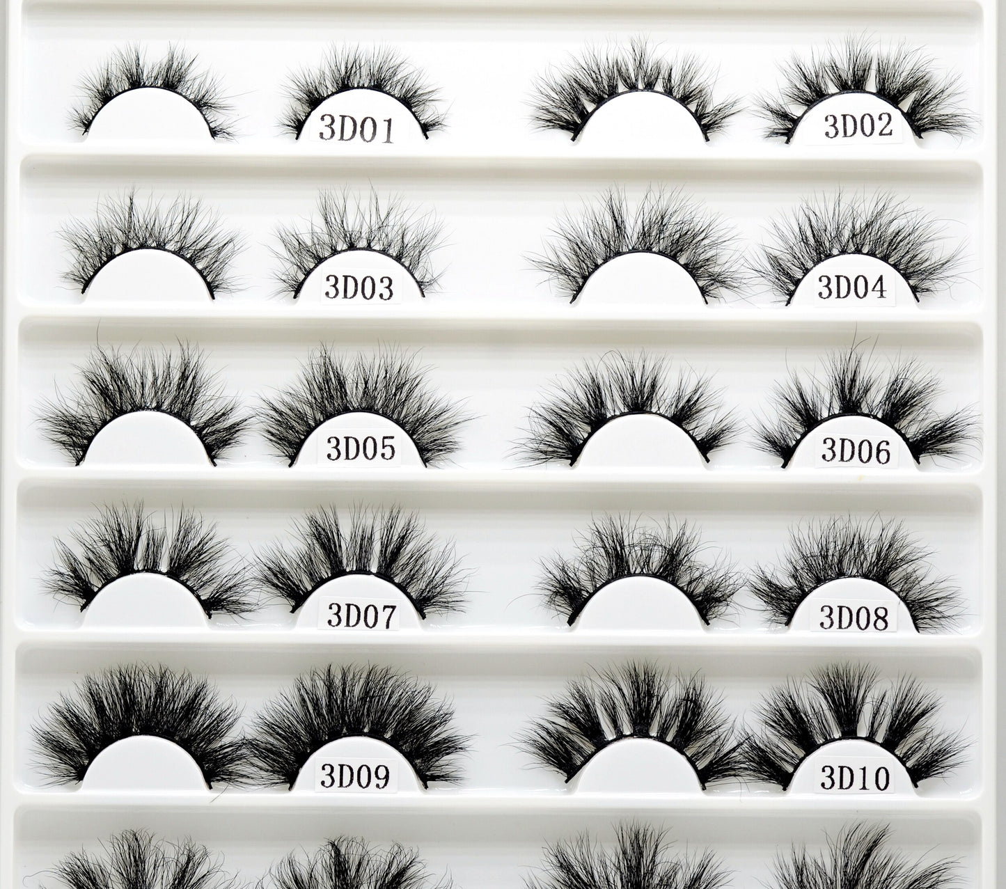 16 Pairs Mix natural 3D false eyelashes fake lashes 8-25mm Mink Lashes extension maquiagem