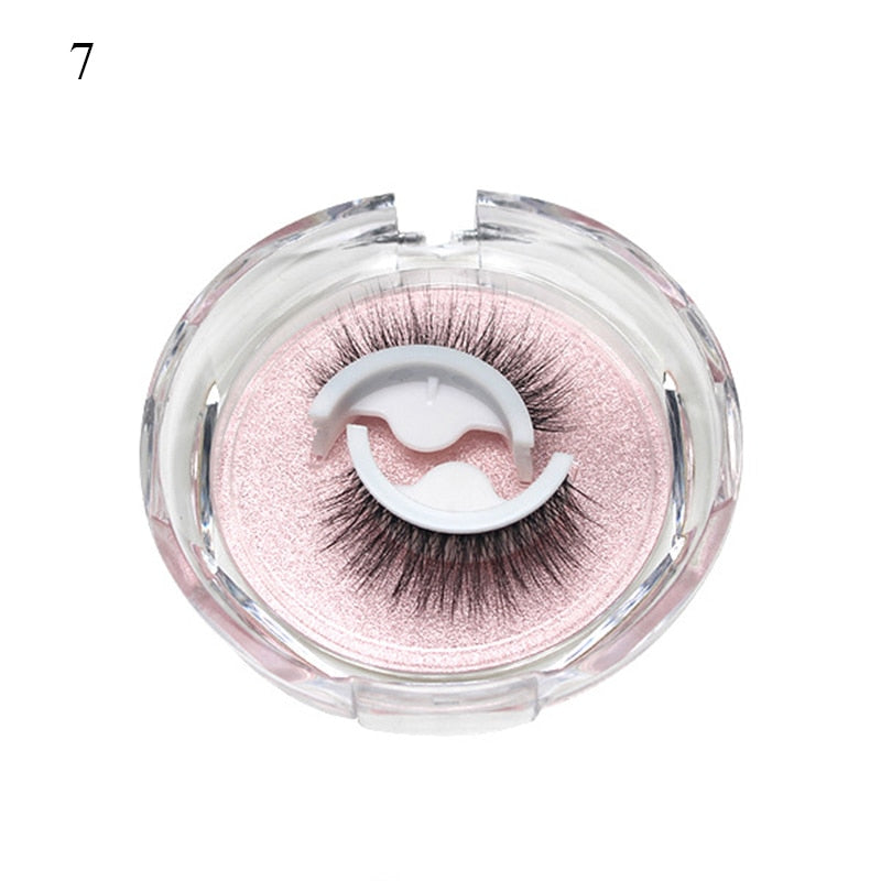 Reusable Self-Adhesive False Eyelashes Natural Multiple reversible glue-free pairs of false eyelashes