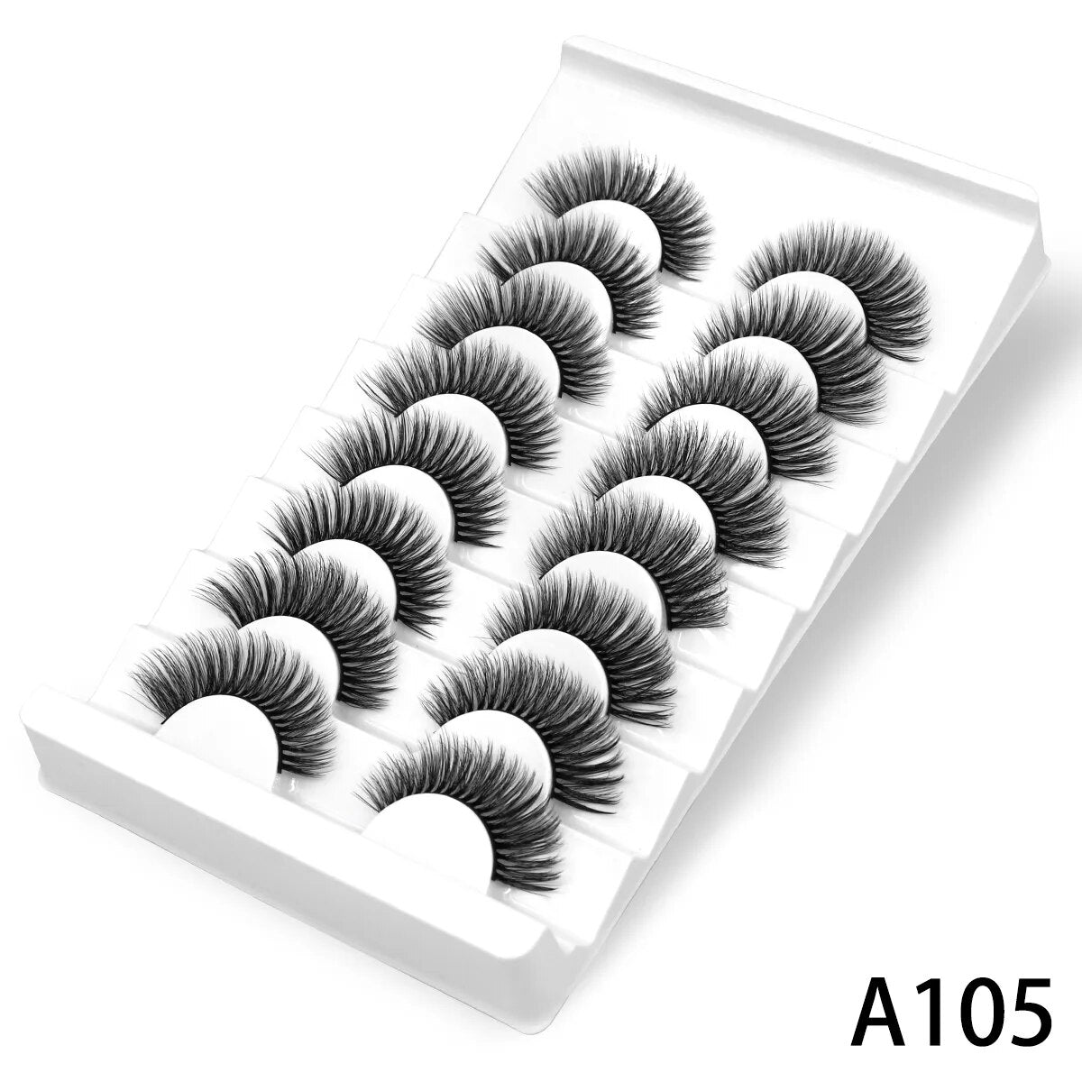 3D Mink Lashes 2/5/8 Pairs Natural False Eyelashes Fluffy Soft Wispy Volume Dramatic Long Cross Eyelash Extension