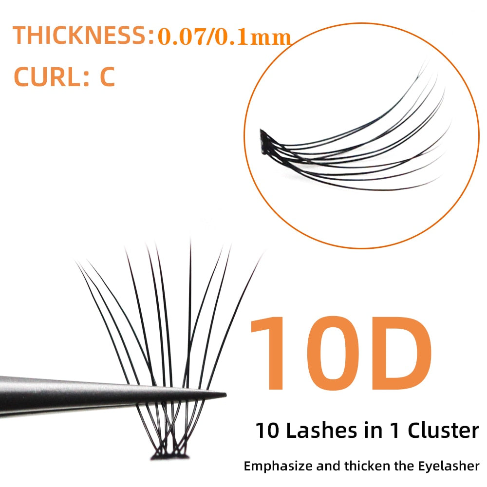 60 cluster/box Individual eyelashes Cluster eyelash extension tool 3D lashes natural false eyelashes
