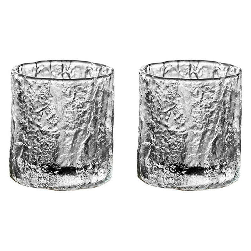 Japanese Glacier Old Fashioned Glass Whisky Cup Crystal Frost Design Scotch Whiskey Tumblers Thick Heavy Rock Wineglass Beer Mug