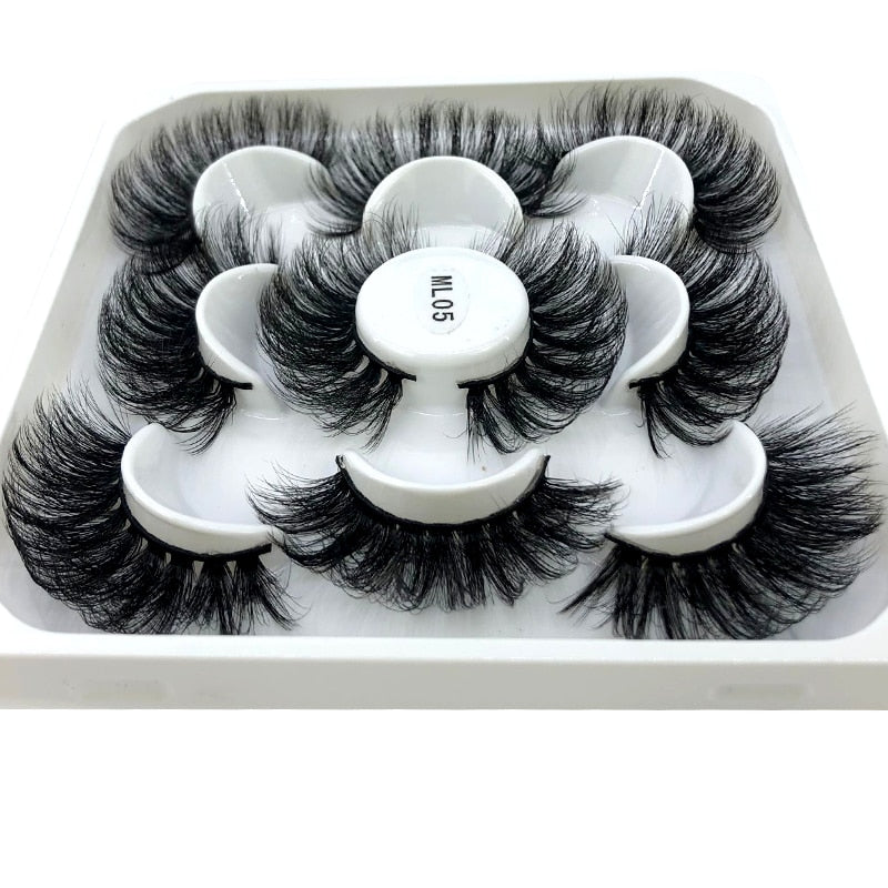 2/4/6pairs natural false eyelashes fake lashes long 3D mink extension