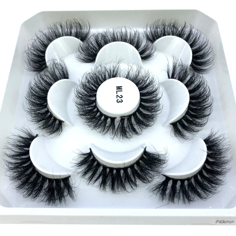 2/4/6pairs natural false eyelashes fake lashes long 3D mink extension