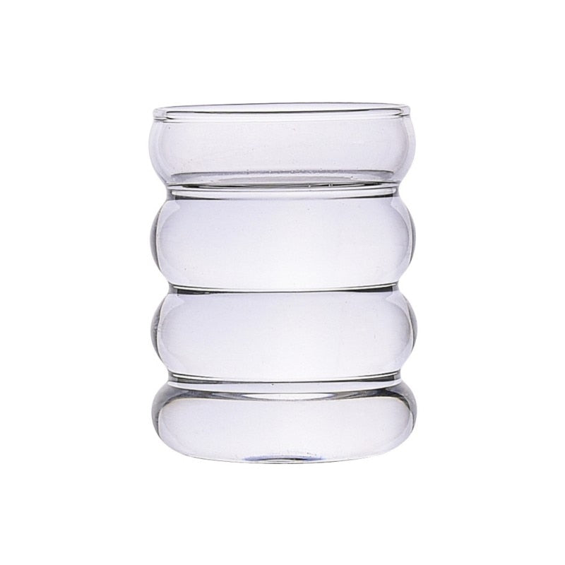 Water Bottle Wave Shape Glass Cup Heat-resistant Beer Drinkware Tea Mug Coffee Juice Milk Tea Home Drinkware