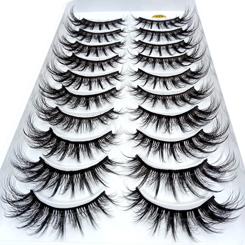 2/5/10 Pairs Natural False Eyelashes Fake Lashes Long Makeup 3d Mink Lashes Extension Eyelash Mink Eyelashes