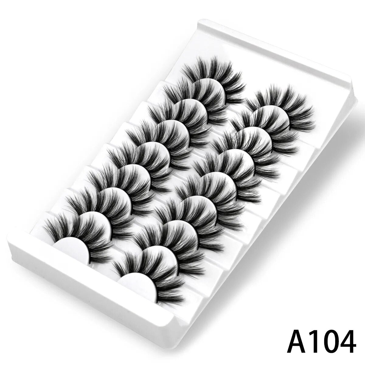 3D Mink Lashes 2/5/8 Pairs Natural False Eyelashes Fluffy Soft Wispy Volume Dramatic Long Cross Eyelash Extension