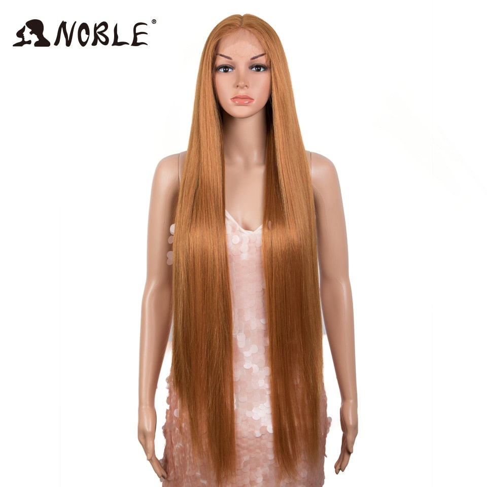 Noble Cosplay Wigs Straight Synthetic Lace WIg 38 Inch Ombre Blonde Lace Wig Cosplay Blonde Synthetic Lace Wig