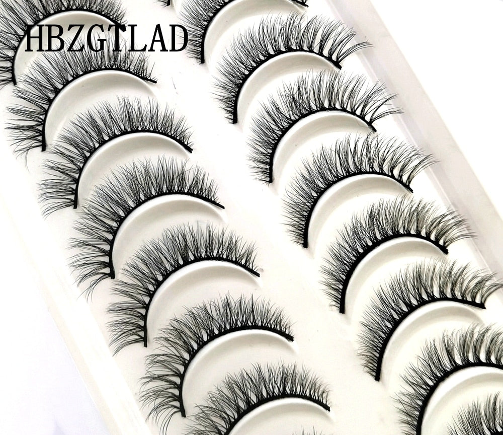 2/5/10 Pairs Natural False Eyelashes Fake Lashes Long Makeup 3d Mink Lashes Extension Eyelash Mink Eyelashes