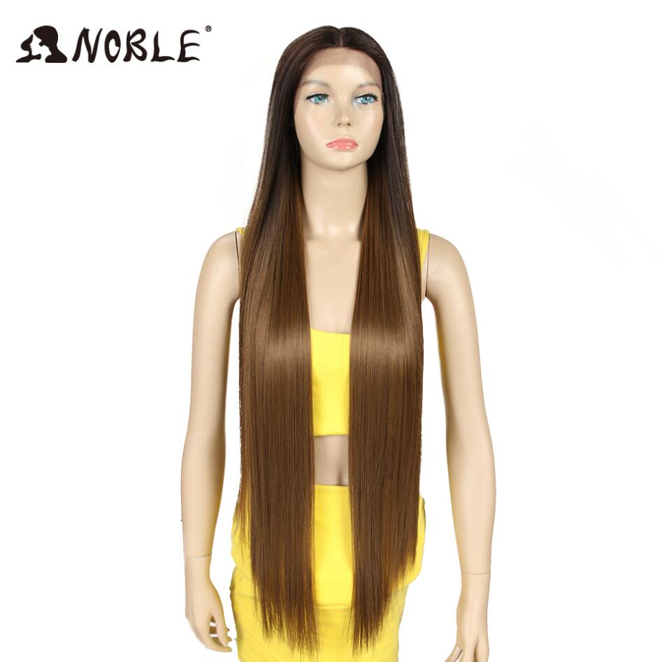 Noble Cosplay Wigs Long Straight Synthetic Lace Wig 38 Inch Pink Ombre Blonde Wig Synthetic Lace Wig