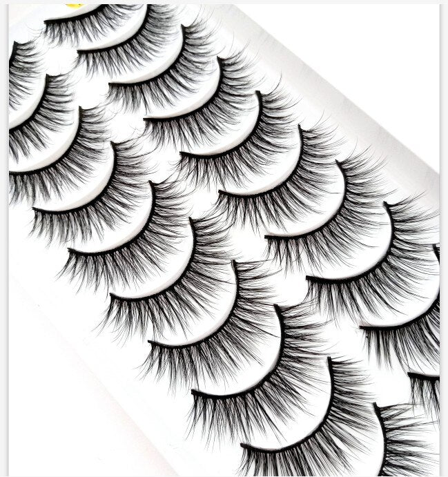 2/5/10 Pairs Natural False Eyelashes Fake Lashes Long Makeup 3d Mink Lashes Extension Eyelash Mink Eyelashes