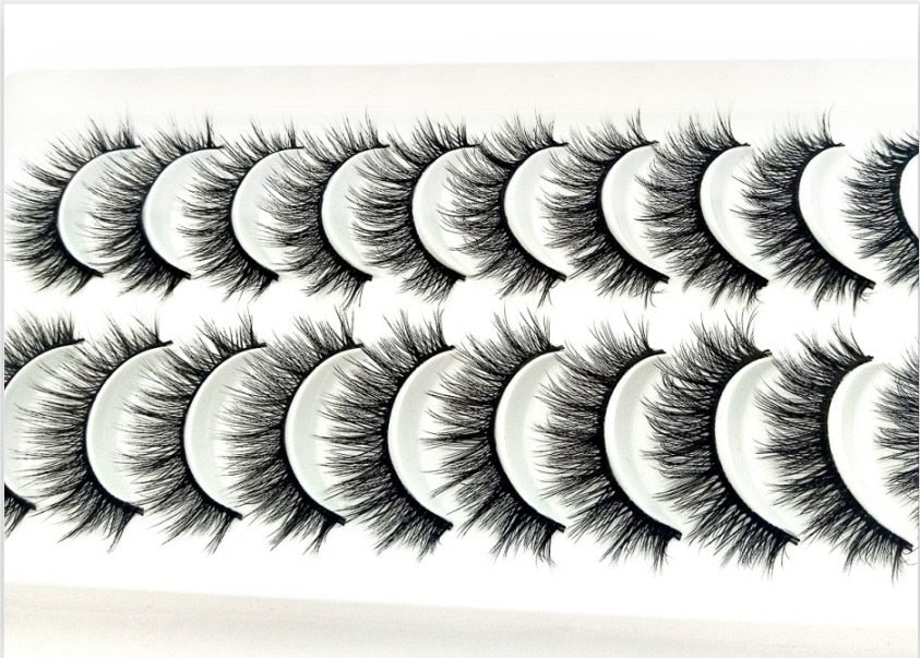 2/5/10 Pairs Natural False Eyelashes Fake Lashes Long Makeup 3d Mink Lashes Extension Eyelash Mink Eyelashes