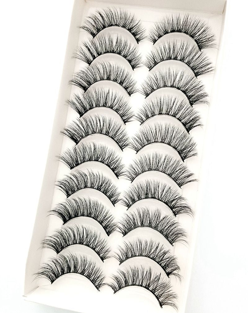 2/5/10 Pairs Natural False Eyelashes Fake Lashes Long Makeup 3d Mink Lashes Extension Eyelash Mink Eyelashes