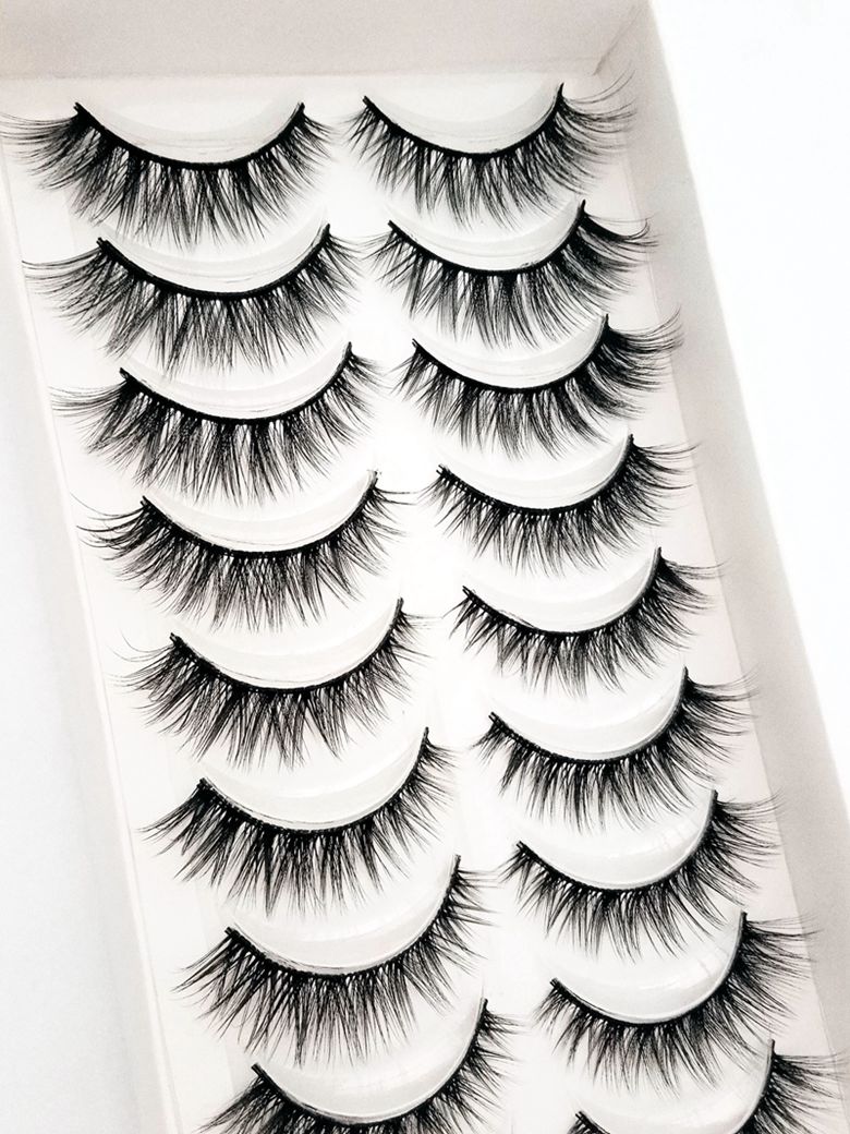 2/5/10 Pairs Natural False Eyelashes Fake Lashes Long Makeup 3d Mink Lashes Extension Eyelash Mink Eyelashes